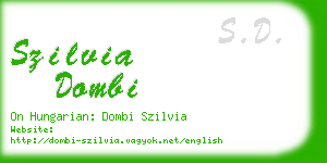 szilvia dombi business card